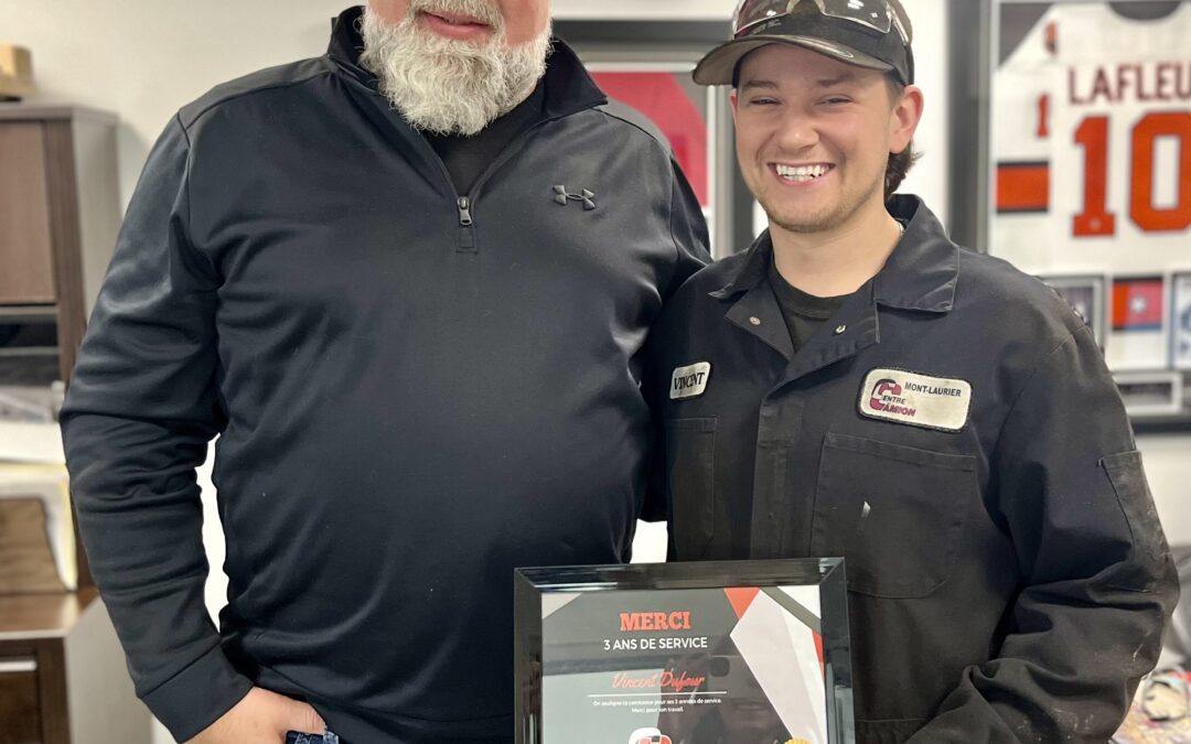 Recognition of the years of service – Vincent